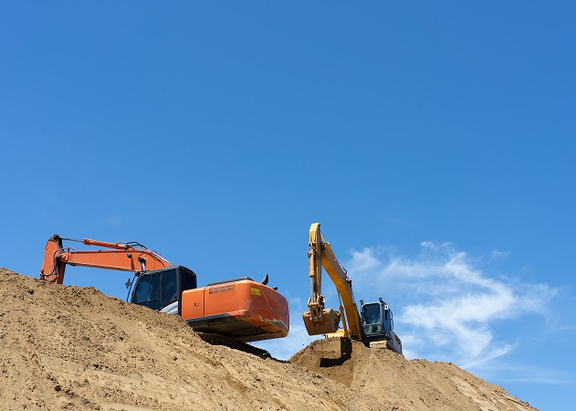 土木工事の作業風景