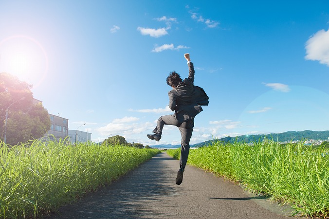 空へジャンプ
